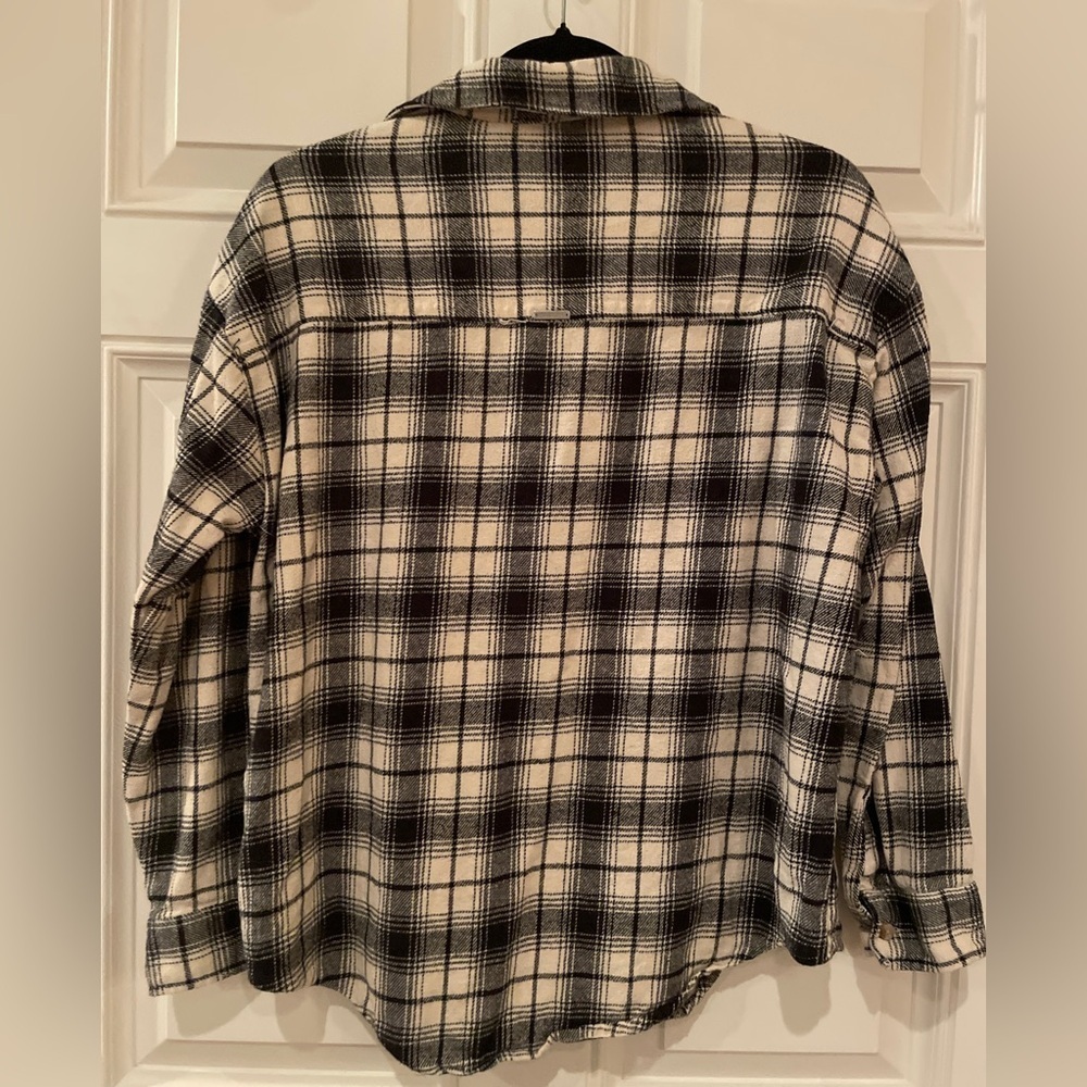 Billabong Women’s Plaid Flannel Long Sleeve Shirt Casual Boho Festival Western M - Picture 2 of 10